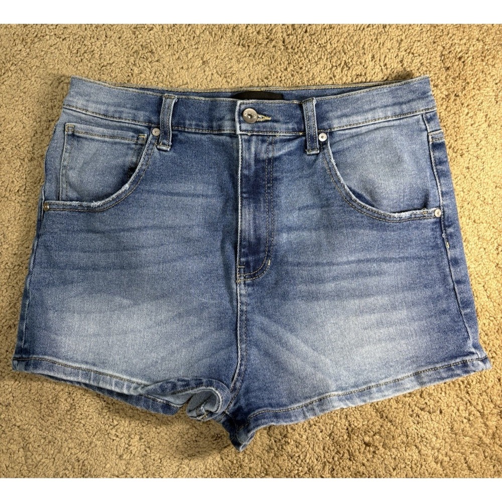 Kendall and Kylie The Drifter High Rise Shorts Women 13/31 Blue Denim